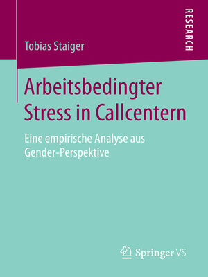 cover image of Arbeitsbedingter Stress in Callcentern